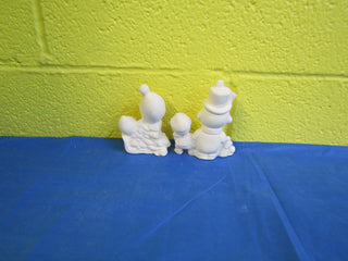 Couple - Boy and Snowman, Girl and Baby, 2pc