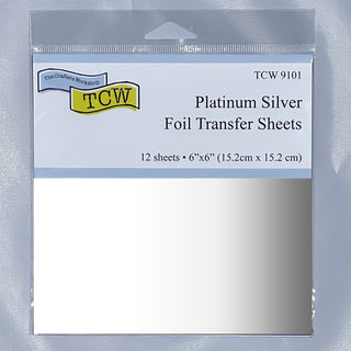 TCW9101 Platinum Silver Foil Transfer Sheets 6x6